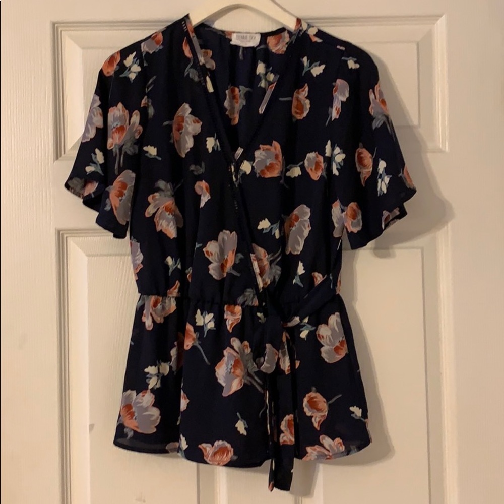 Sienna Sky Floral Wrap Top